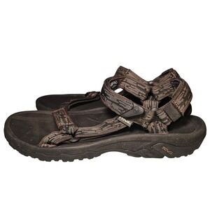 Teva Mens Terra Fi 4 Sport Sandals Brown Black Pattern 4156 Size 14 Hiking Trail